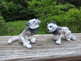 Flexi wolf articulated 3D printed wolf toy