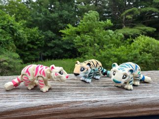 Flexi tiger articulated 3D printed toy with bold stripes